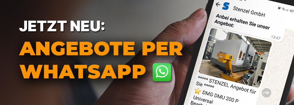 Maschinenangebote per Whatsapp